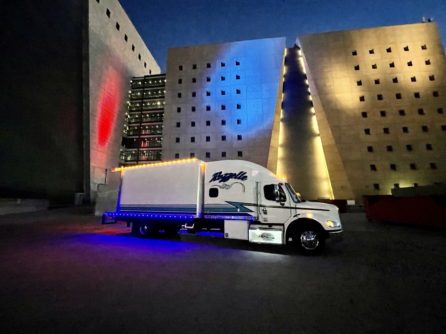 Carolina Classic Carriers truck at night